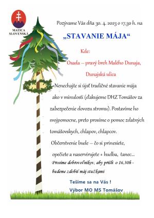 Stavanie mája - plagát