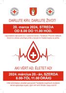 Plagát darovanie krvi